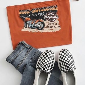 Harley Davidson Graphic Crop Tube Top